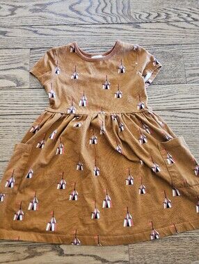 Hanna Andersson Circus Tent Dress 5Y 5T Cotton Short Sleeves Summer